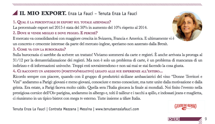 (Italiano) IL MIO EXPORT intervista ad Enza La Fauci - Tenuta Enza La Fauci